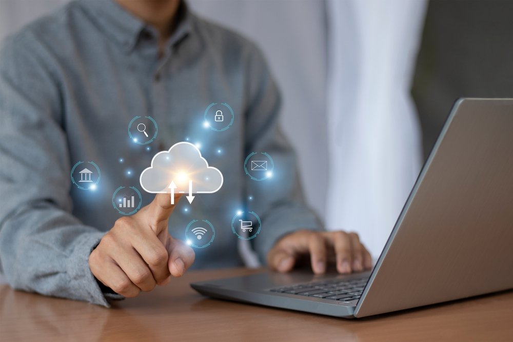 Cloud,Computing,Shown,In,Hand,Cloud,Technology,Data,Storage,,Data