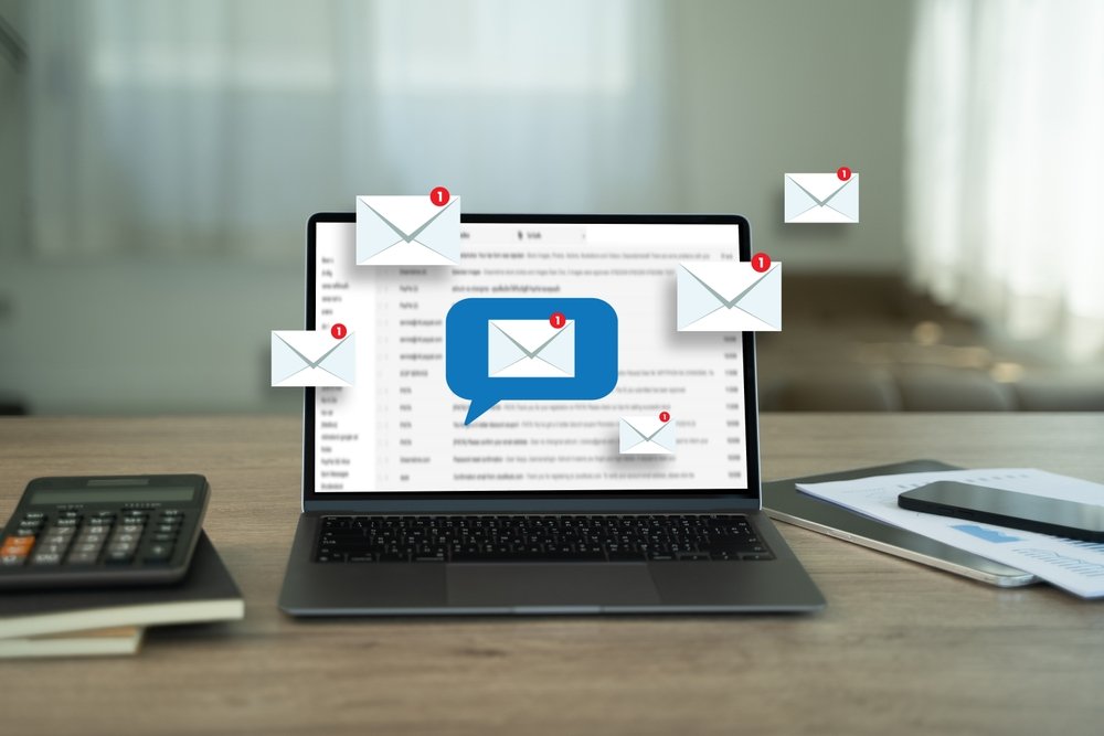 Man,Reading,E-mail,On,Smartphone,Email,Inbox,And,Email,With