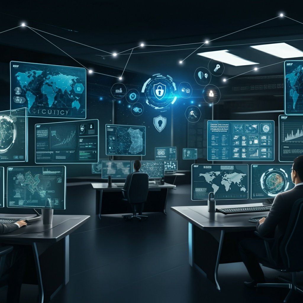 A,Futuristic,And,Professional,Image,Depicting,A,Security,Operations,Center